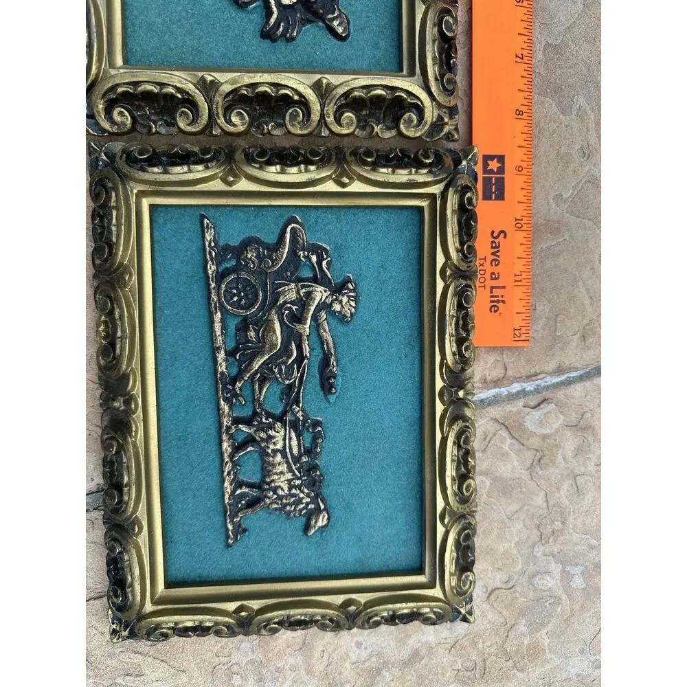 Vintage Clifford Art Studio‎ Inc New York Masterpieces velvet Roman plaque